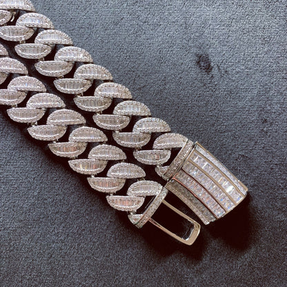 20MM Mix-pave CZ Diamond Arc Cuban Link Chain