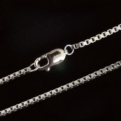 925 sterling silver box chain necklace