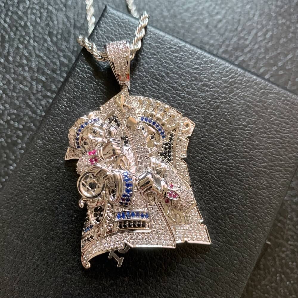 iced out hip hop jewelry pendant necklace