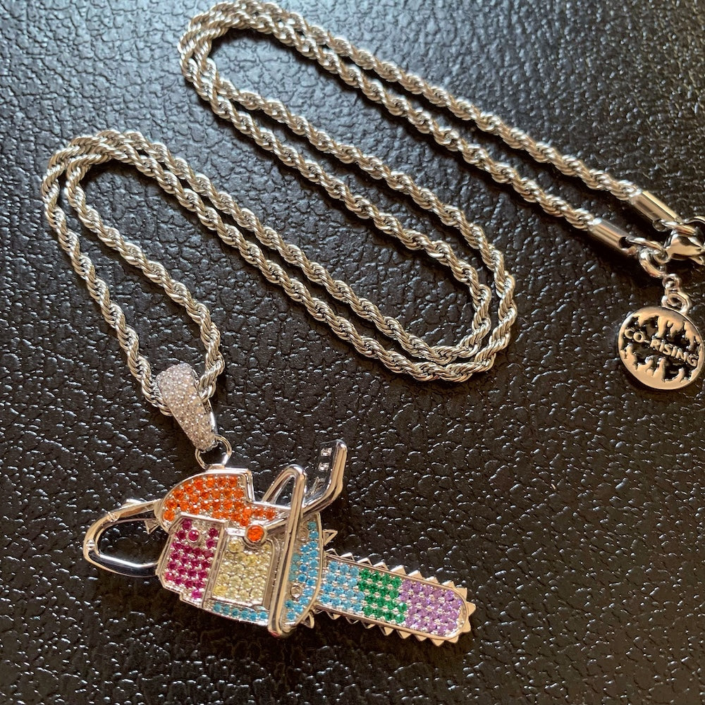 Proud Lesbian Gay Rainbow Pendant Necklace