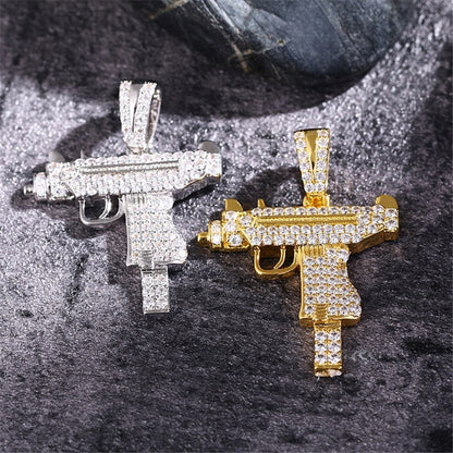 14K Micro UZI Stylish Pendant Necklace