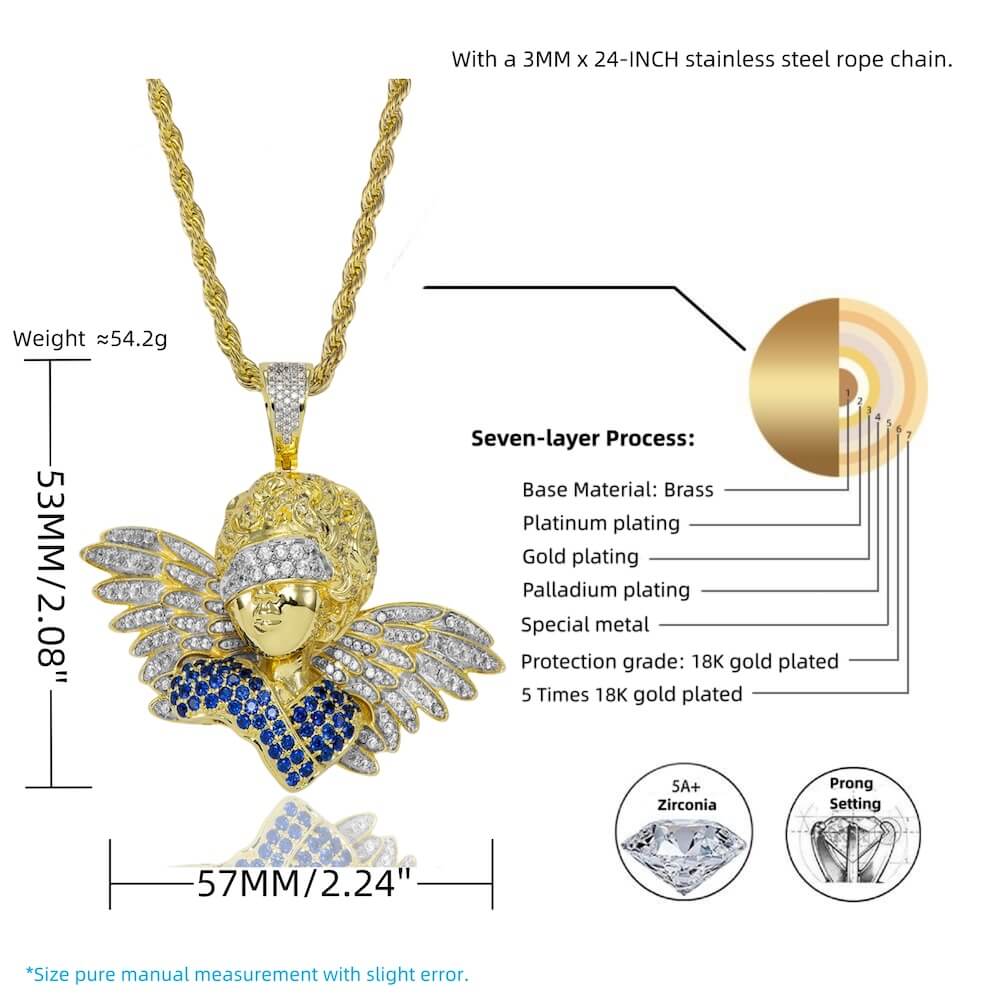 Hotsell ANGEL DIAMONDS CZ 18K GOLD CHAIN ITALY