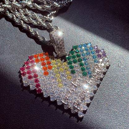 ICEDIAMOND pride charm pendant necklace