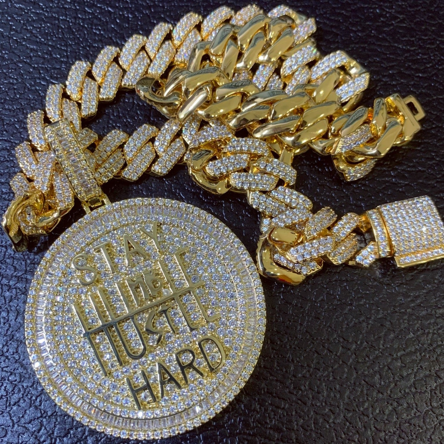 Iced Out Stay Humble Gold good Color Pendant