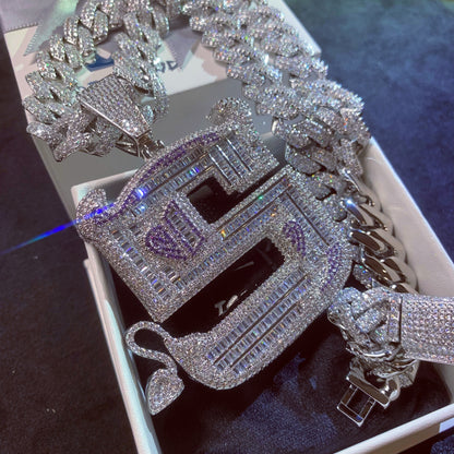 iced out big bling diamond pendant necklace