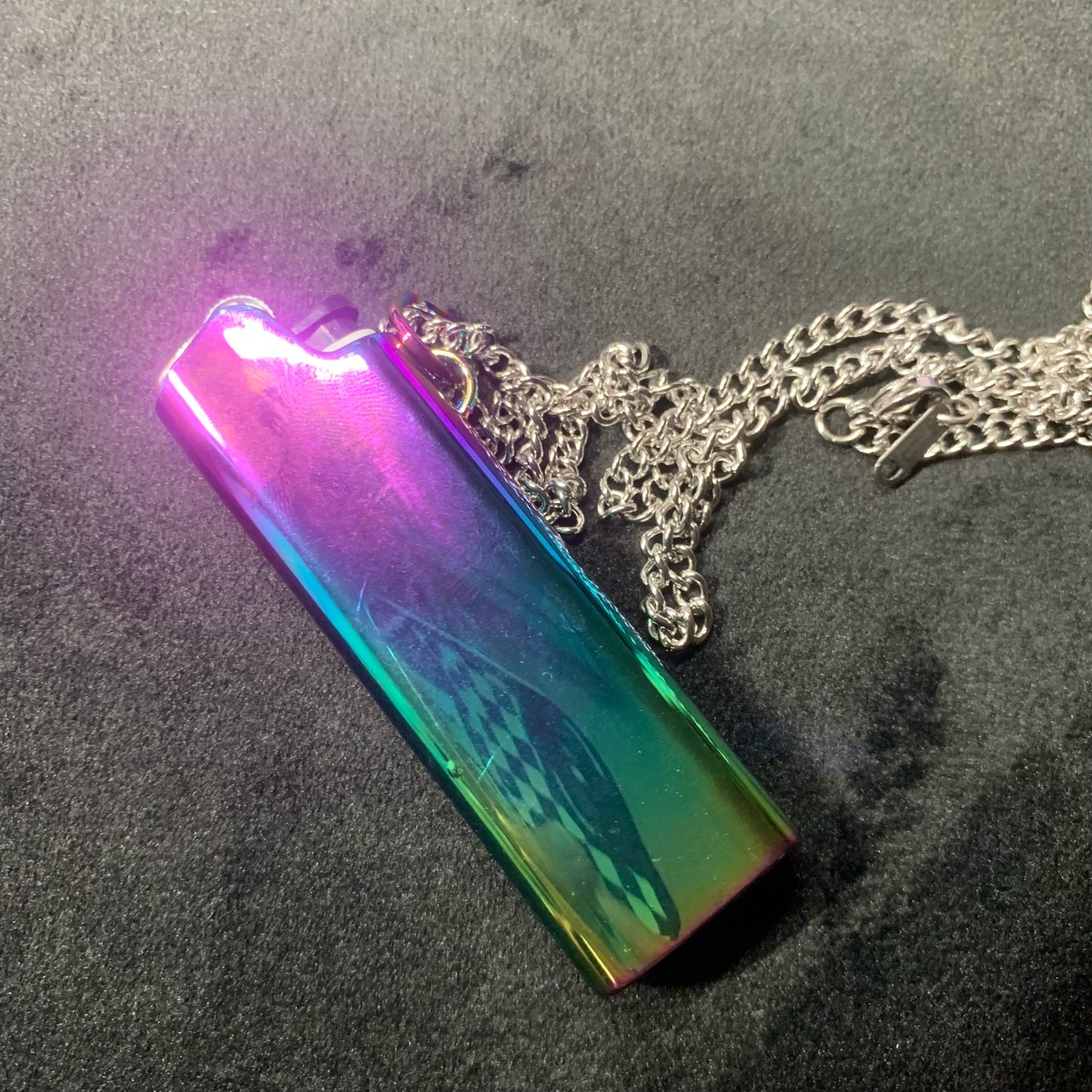 Dazzling Lighter Case Pendant Necklace for BIC J3