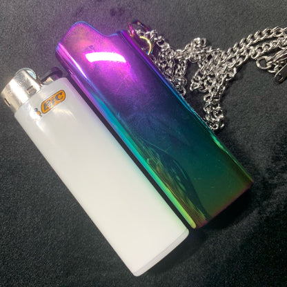 Dazzling Lighter Case Pendant Necklace for BIC J3