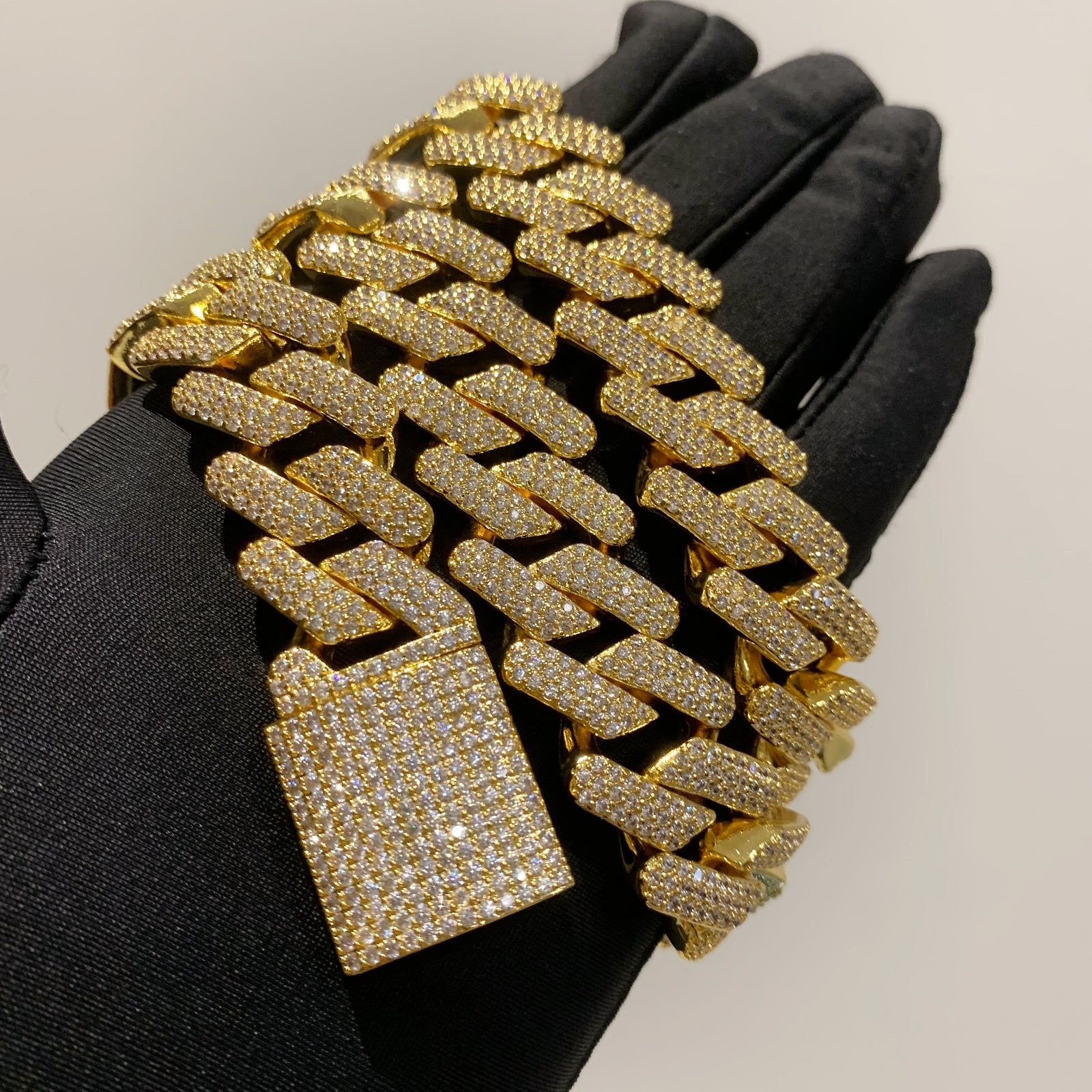 gold chain iced out diamond necklace