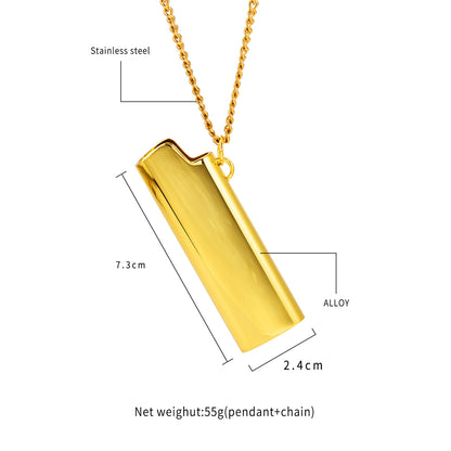 Dazzling Lighter Case Pendant Necklace for BIC J3